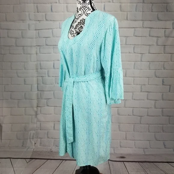 Escapada size medium geo print tie waist dress